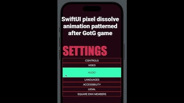 Pixel dissolve animation in #swiftui based on #guardiansofthegalaxygame