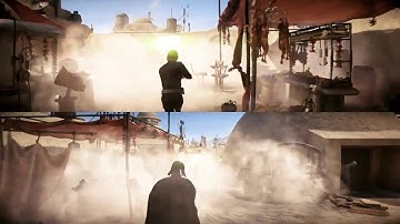 Star Wars Battlefront 2 Luke Skywalker Vs. Darth Vader NO HUD - Split-Screen (Gameplay) #2