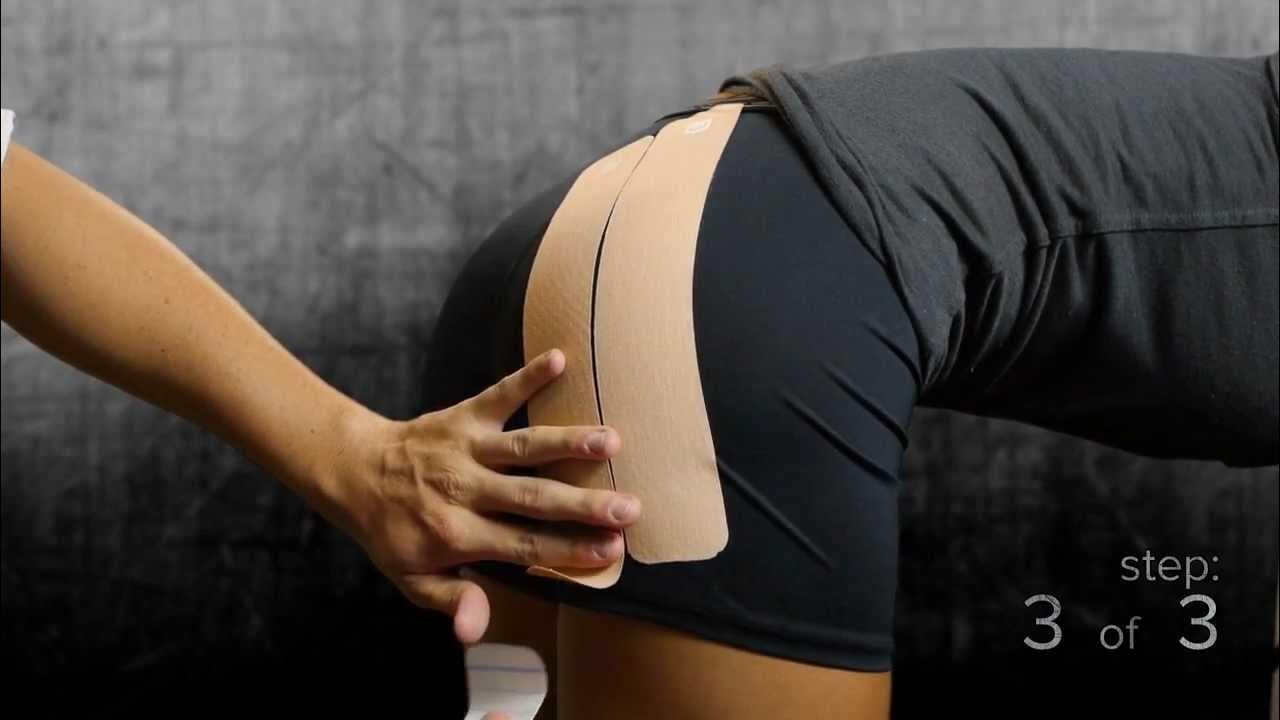 Gluteus Taping Instructions using StrengthTape Kinesiology Tape YouTube