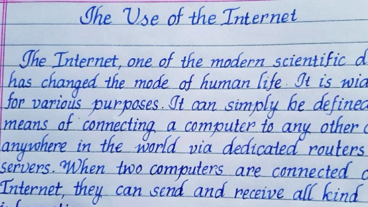 internet use essay english