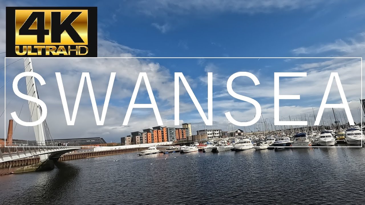 SWANSEA, WALES - UNITED KINGDOM [1 Hour Walking Tour in 4K]
