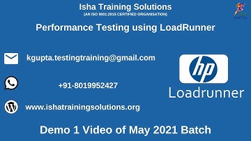Performance Testing using LoadRunner Demo 1. Pls contact or whatsapp us on +91-8019952427 to enroll
