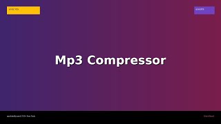 Compress MP3 FREE Online — No Quality Loss
