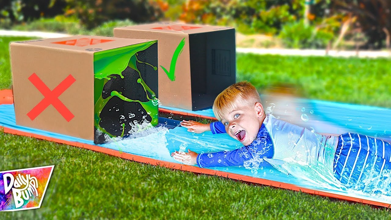 canon definicion DONT Water Slide Through the WRONG MYSTERY BOX! 💥 (HILARIOUS!)
