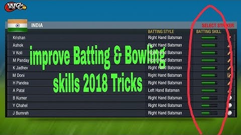 Increase Batting and Bowling skills in wcc2 (Hindi channel)