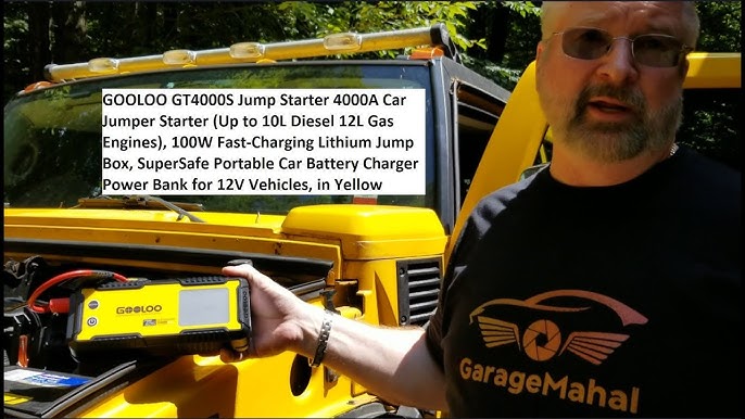 🔥GOOLOO GP4000 Car Jump Starter 4000A Portable Car Battery Charger 12V Jump  Box