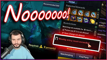 When you lose your weekly dungeon lockout