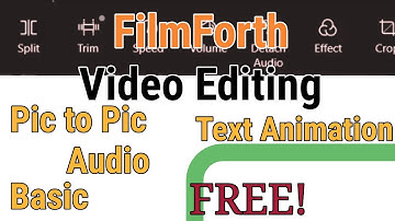 Free Video Editor No Watermark - Basic | Pic to Pic | Text Animation on Windows 11 (FilmForth)