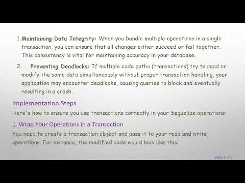 Using Sequelize Transactions Effectively in Node.js Applications