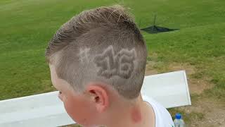 Best Baseball Haircuts!! - Logan gets the Javier Baez with his number 