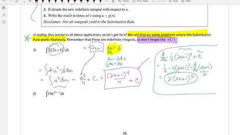 Calculus 1 - 5.5 The Substitution Rule