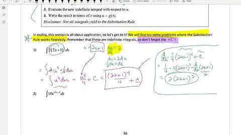 Calculus 1 - 5.5 The Substitution Rule