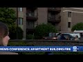 North Shore Fire Rescue is holding a news conference about the apartment building fire