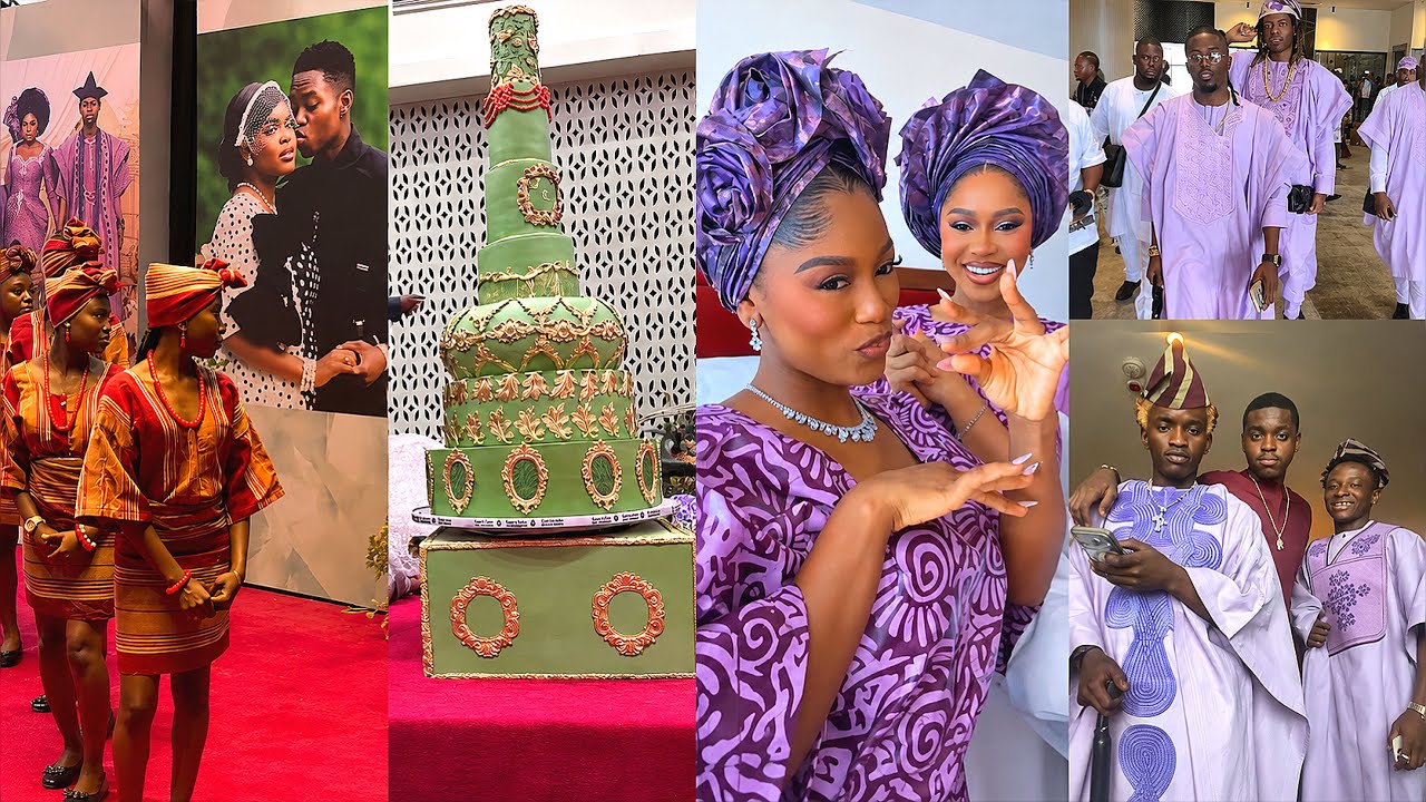 Peller and Jarvis Traditional Wedding Begins, Look At The Wedding Cakes, Grooms men & Asoebi Gir