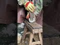 Trim donkey's hooves A