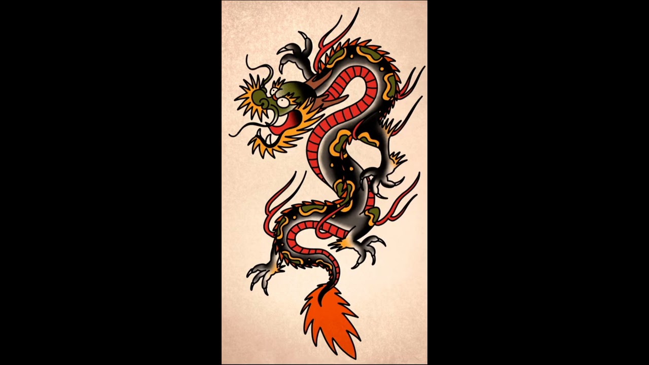 How to draw a Easy Dragon Tattoo By a Tattoo Artist  YouTube