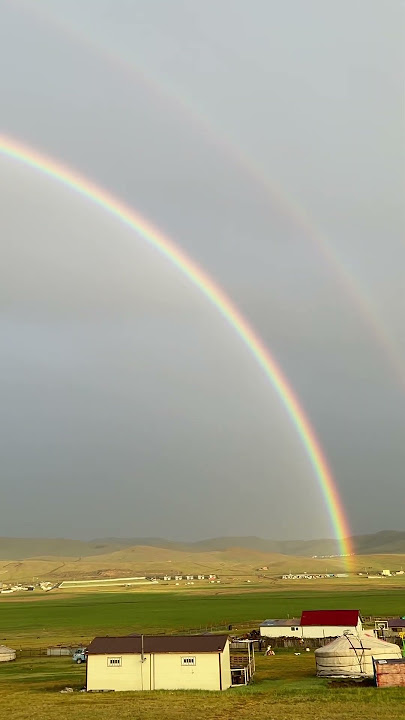 Double rainbow, natural phenomena - Blissful rainy day in UB, July 22