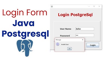 Login form in Java and Postgresql
