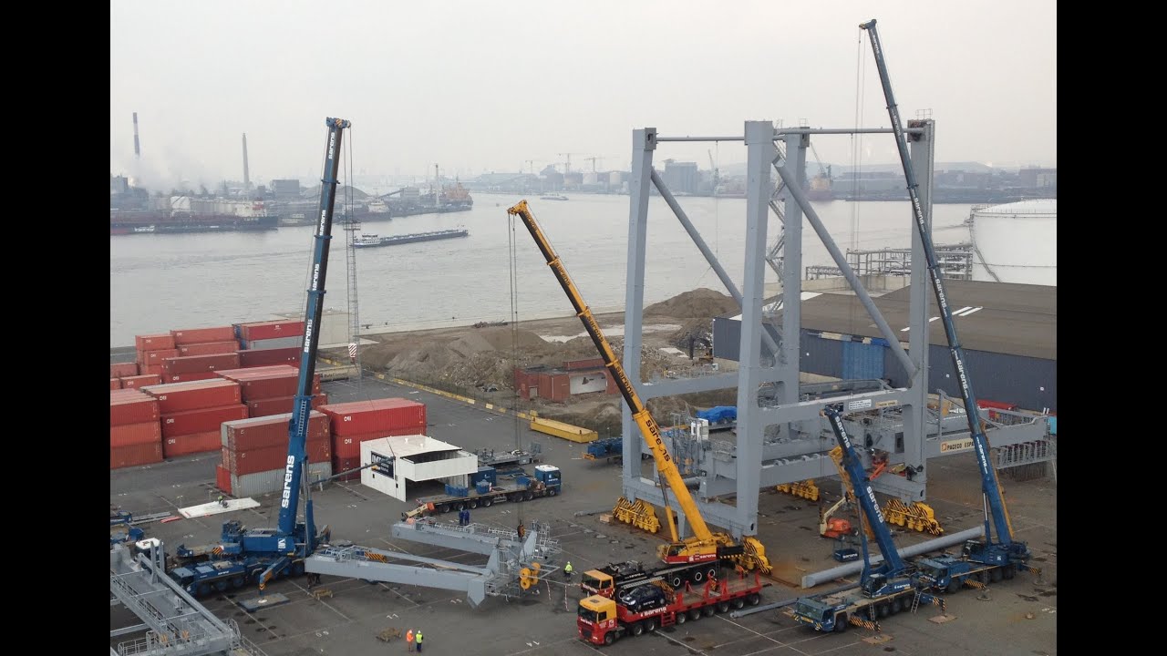 Construction of a Gantry crane! Port of Antwerp shows how to build a