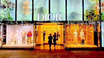銀座【夜のショーウィンドウ】数寄屋橋交差点 銀座四丁目 2025 東京 Japan