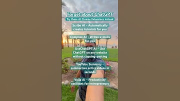 AI Chrome Extensions to help you work smarter #aitool #aitools #chatgpt #openai
