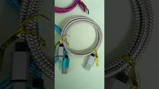 USB A to Type C Charging Cable 2A Fast Charger Nylon Data Cable 1M 2M