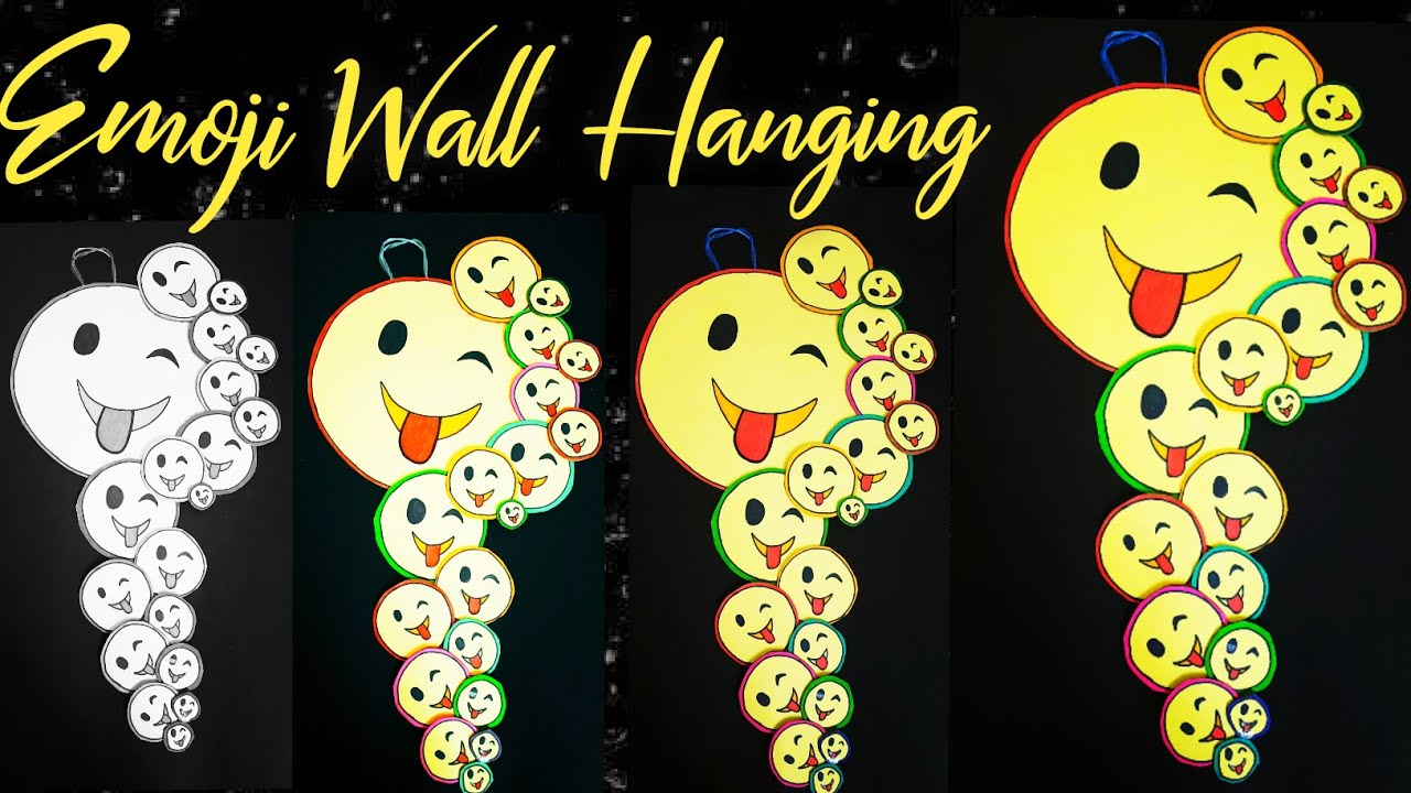 Emoji craft wall hanging/diy craft wall hanging YouTube