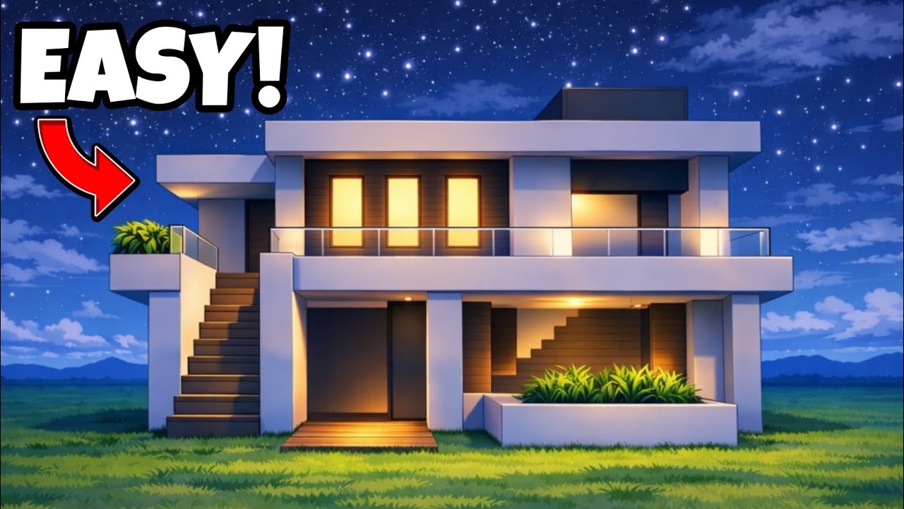 How To Build A White Modern Survival House In Minecraft! | (Tutorial 2025)