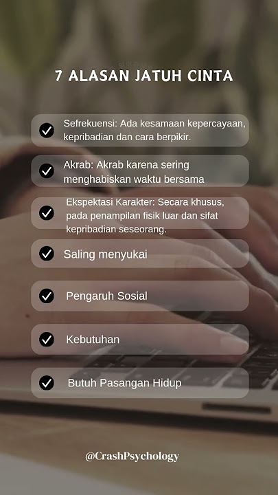 Tujuh Alasan jatuh cinta #psikologicinta #faktapsikologi #relationships #realitakehidupan