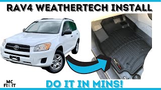 How to Install WeatherTech Floor mats on RAV4 from 20072012