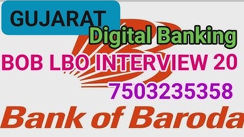 BANK OF BARODA LBO INTERVIEW |  #boblbointerview #boblbo #interviewquestions #interview | 7503235358