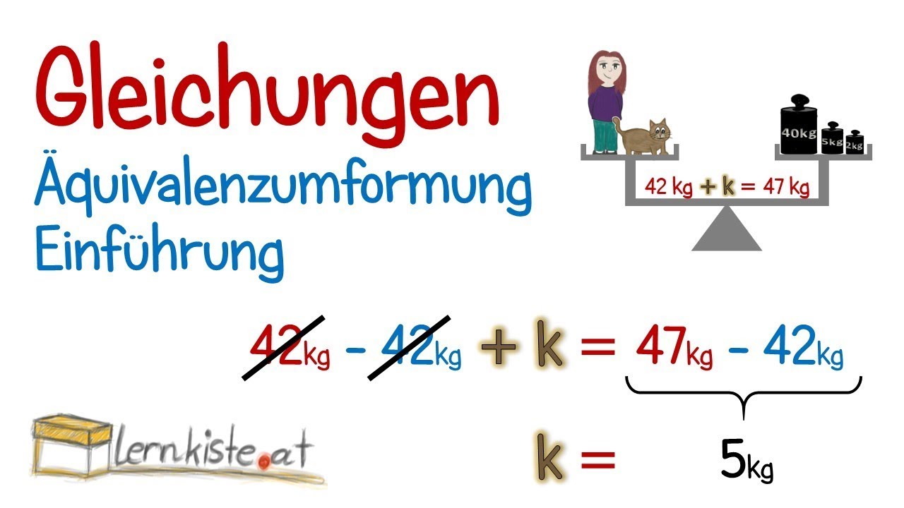 Gleichungen Einführung in die Äquivalenzumformung YouTube