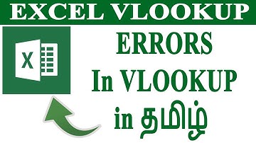 VLOOKUP Exact Match with #N/A erros to fix in Tamil