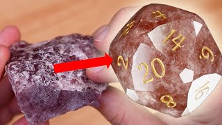 Turning a Mistake into Magic: Strawberry Quartz D20 by Hedron Rockworks 123,544 views 8 months ago 8 minutes