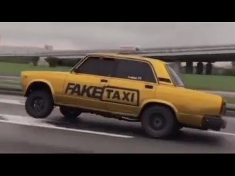 QIZILI RENG YIGILMIS VAZ 2107 FAKE TAXI ( 2 TEKER QALDIRDI).