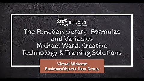 The Function Library: Formulas and Variables in Web Intelligence