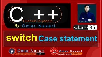 C++ tutorials in pashto Class (35) [ switch case statement ]