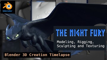 Creating the Night Fury | Blender 3D Modeling, Rigging, Sculpting and Texturing Timelapse