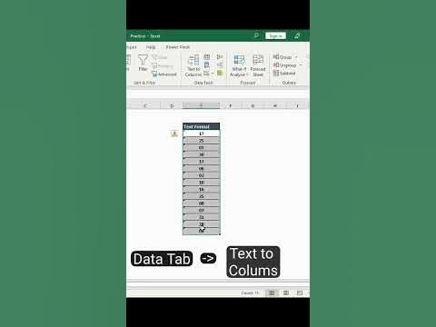 Convert Numbers Stored As Text To Numbers #excel #error - YouTube