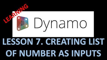 DYNAMO FOR BIM - LESSON 7 CREATING LIST OF NUMBER AS INPUTS