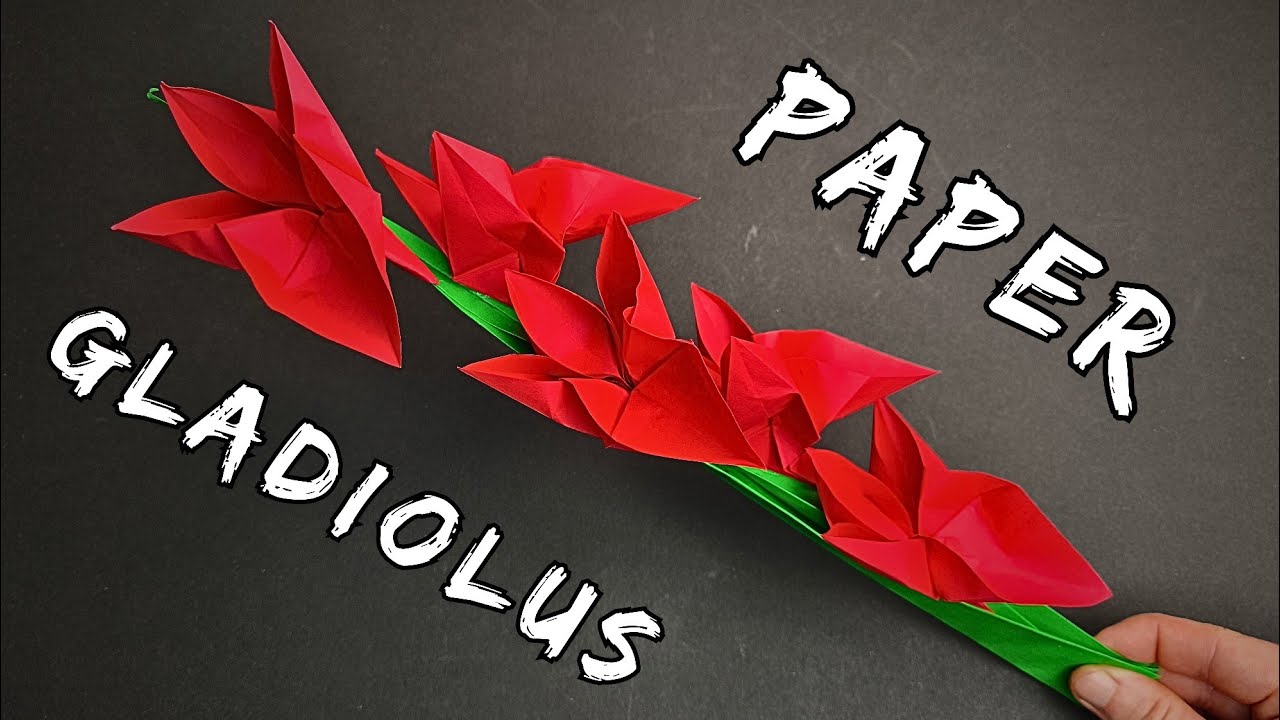 Origami GLADIOLUS | How to fold a paper flowers