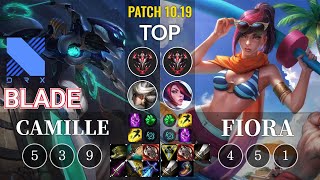 DRX Blade Camille vs Fiora Top - KR Patch 10.19