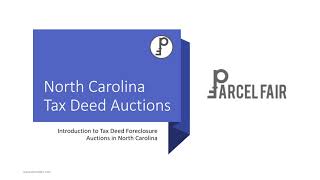 Intro to North Carolina Tax Deed Auctions