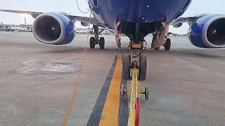 Southwest Airlines pushback and tow