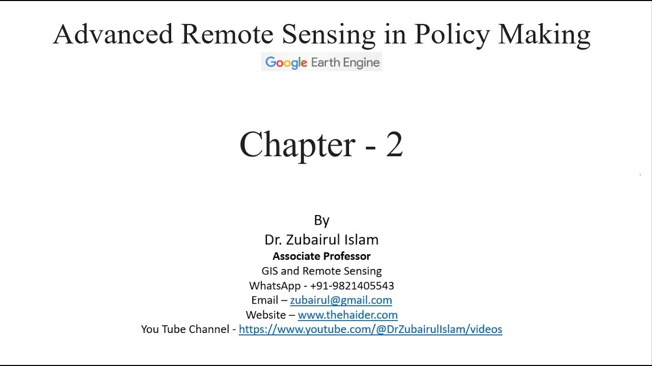 Advanced Remote Sensing in Policy Making - Chapter 2