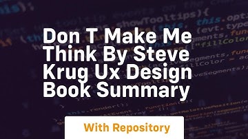 Don t make me think by steve krug ux design book summary
