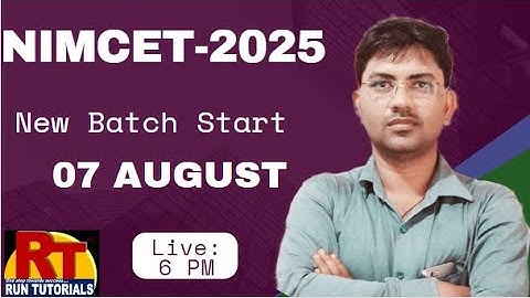 NIMCET-2025/2026 New Batch Start /online&Offline/Run Tutorials Varanasi