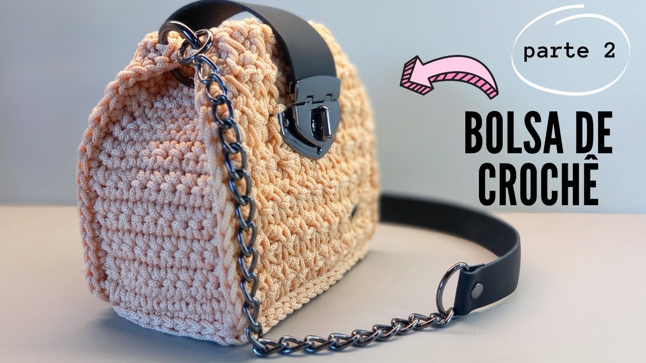 BOLSA DE CROCHÊ com fio náutico - PARTE 2