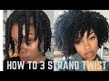 How to 3 Strand Twist Out *DETAILED + Night Time Routine