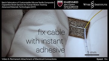 Textile Silicone Hybrid Sensor - Securing Hard-to-soft Cable Connections